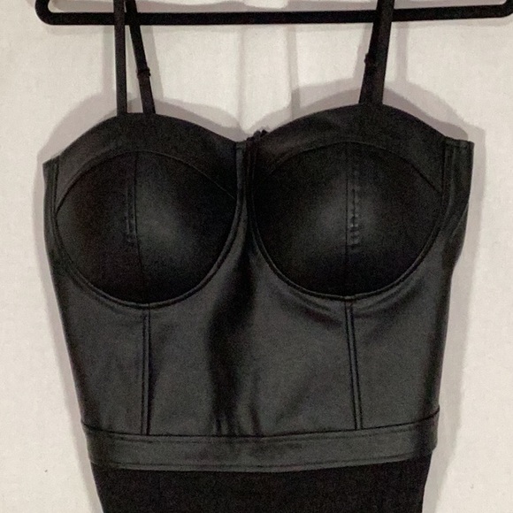 Like An Angel Faux-Leather Bodysuits Plus - Picture 3 of 12